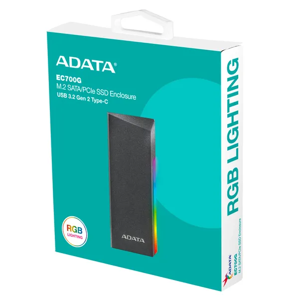Rack Extern ADATA EC700G M.2 USB 3.2 Negru - imagine 8