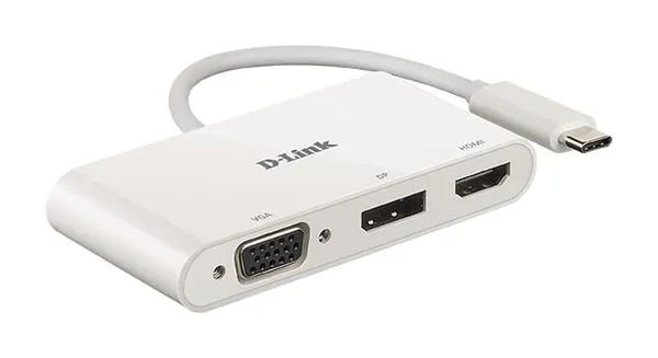 Hub USB D-LINK DUB-V310 3-in-1 USB-C HDMI VGA DisplayPort