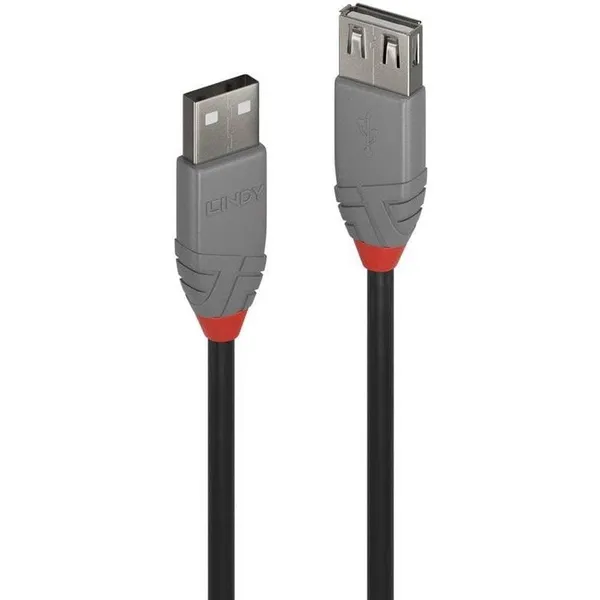 Cablu Extensie USB 2.0 Type A LINDY 3m Negru LY-36704 - imagine 1