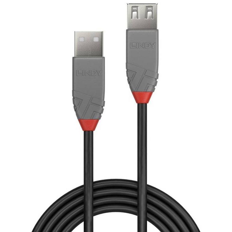 Cablu Extensie USB 2.0 Type A LINDY 3m Negru LY-36704 - imagine 2