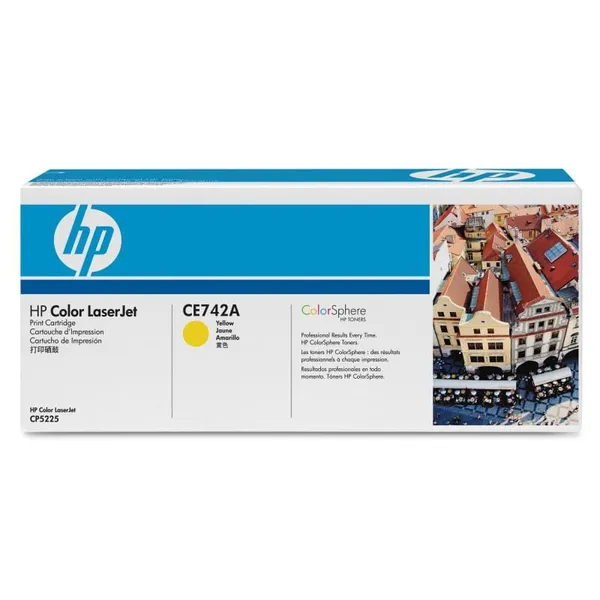 Toner HP CE742A Yellow Original 7.3K - imagine 2