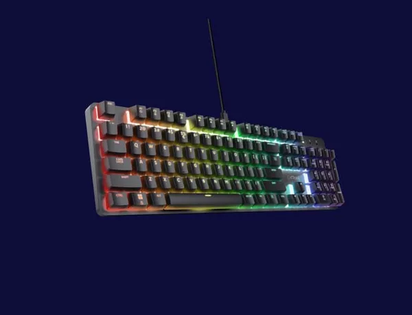 Tastatură Mecanică TRUST GXT 871 Zora USB 2.0 104 Taste Negru