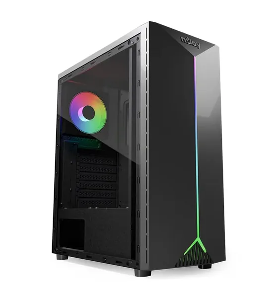 Carcasă PC NJOY ANIL Mid Tower ATX Negru - imagine 1