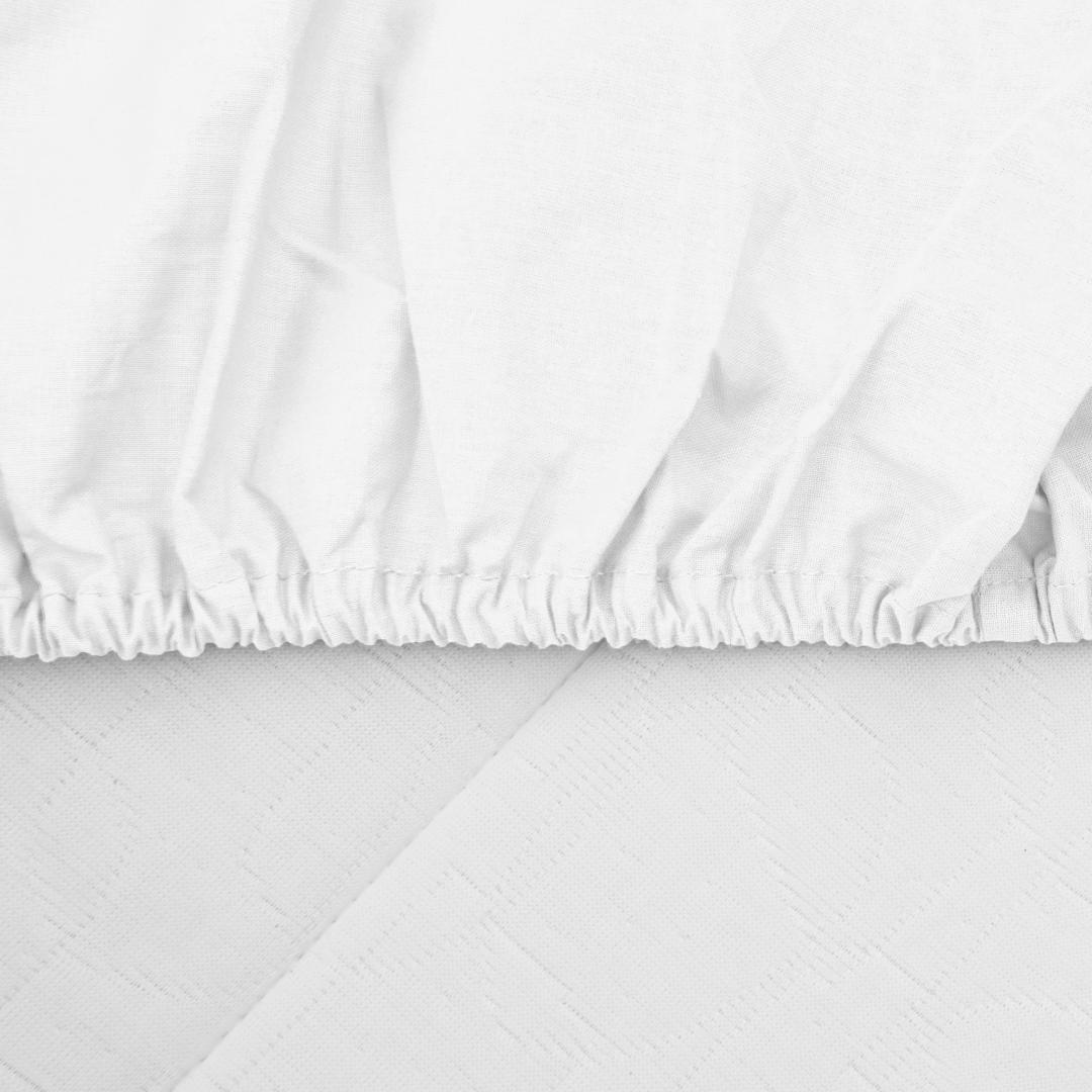 Cearceaf Pat cu Elastic 140x200 cm Alb - imagine 3