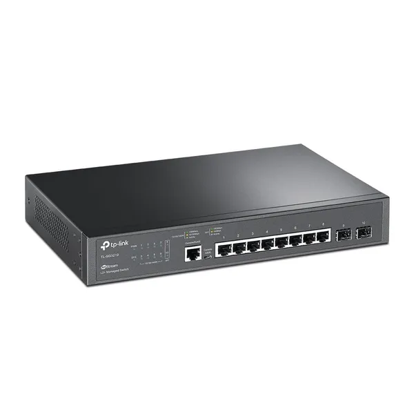 Switch TP-LINK TL-SG3210 Managed 8 Porturi Gigabit 2 SFP - imagine 2