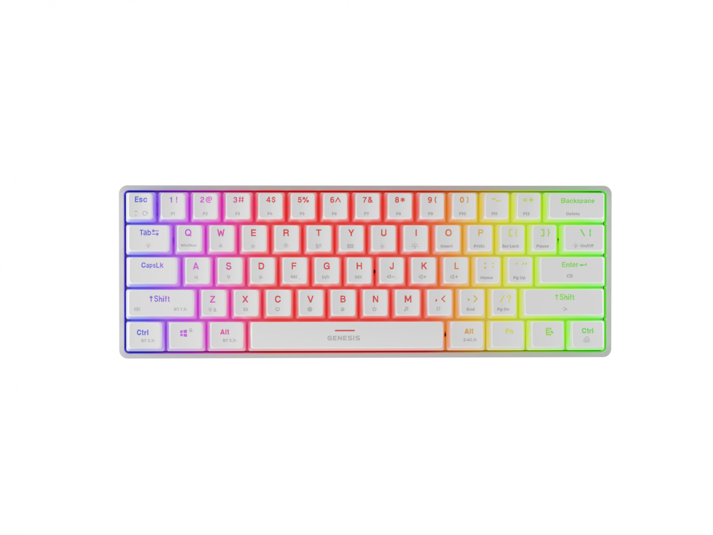 Tastatură GENESIS Thor 660 G2 Wireless Mecanică RGB Alb - imagine 2