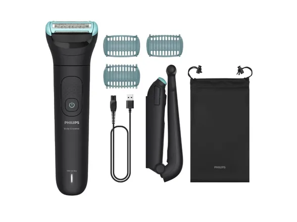 Aparat de Ras și Tuns Corporal PHILIPS BG5480/15 Sită Metalică Hipoalergenică - imagine 2