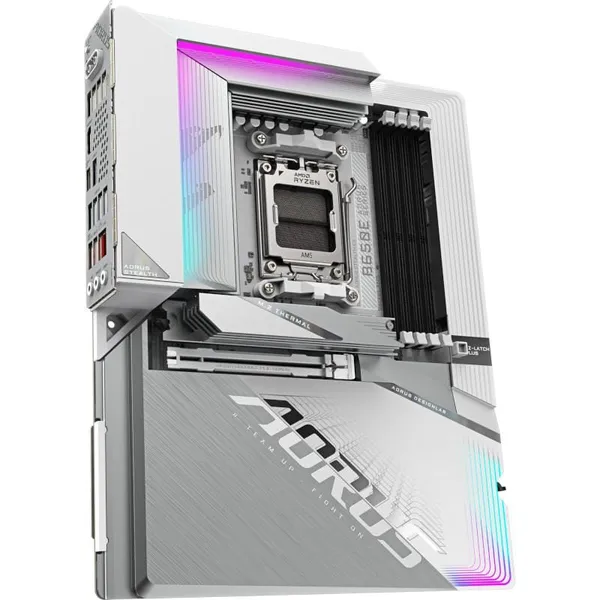 Placă de bază GIGABYTE B650E AORUS STEALTH ICE AM5 Alb - imagine 3