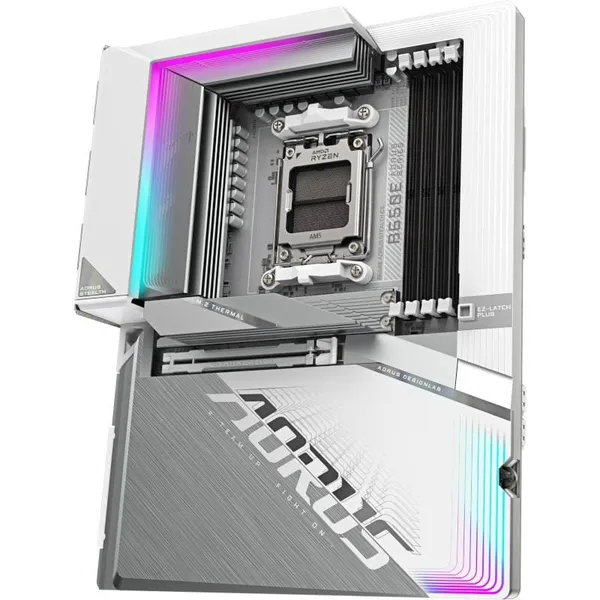 Placă de bază GIGABYTE B650E AORUS STEALTH ICE AM5 Alb - imagine 4