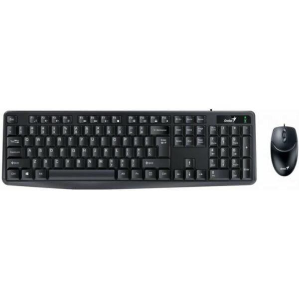 Kit Tastatură și Mouse GENIUS USB 104 Taste 1000dpi Negru
