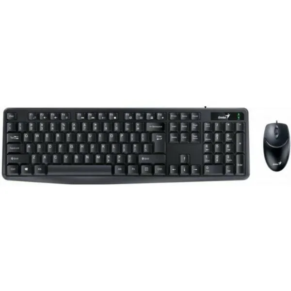 Kit Tastatură și Mouse GENIUS USB 104 Taste 1000dpi Negru