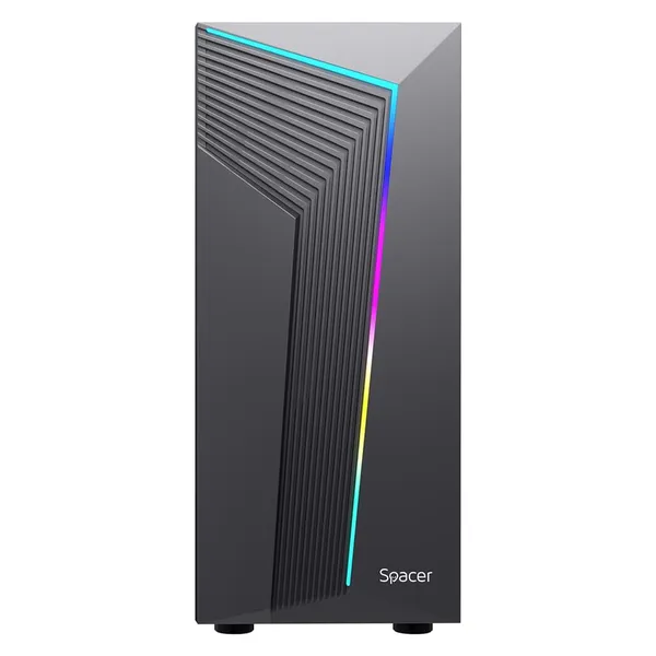 Carcasă PC SPACER WARRIOR Mid Tower Negru ATX - imagine 2