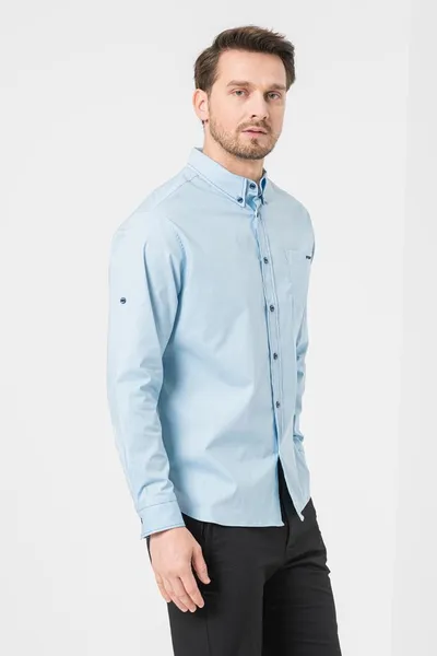 Cămașă Casual Bărbați Light Blue XL