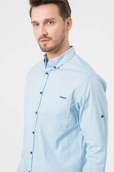 Cămașă Casual Bărbați Light Blue XL - imagine 4