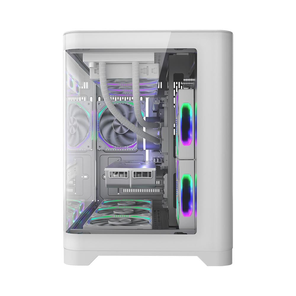Carcasă PC 1STPLAYER UV6 Cube Tower ARGB Alb - imagine 3