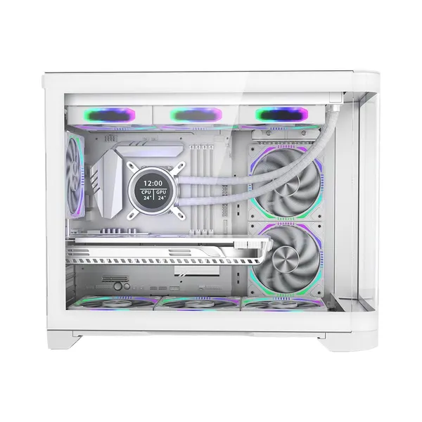 Carcasă PC 1STPLAYER UV6 Cube Tower ARGB Alb