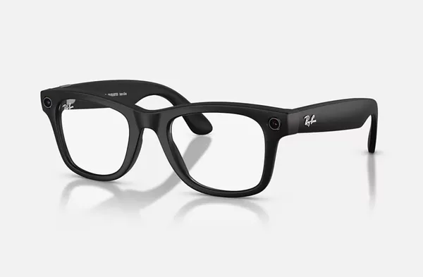 Ochelari Smart RAY-BAN Meta Wayfarer Gen 2 AI Negru Mat Transparent Large