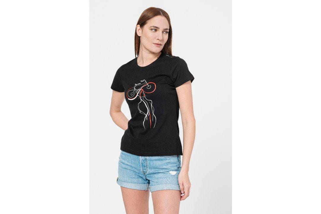 T-shirt Casual Femei Negru XS