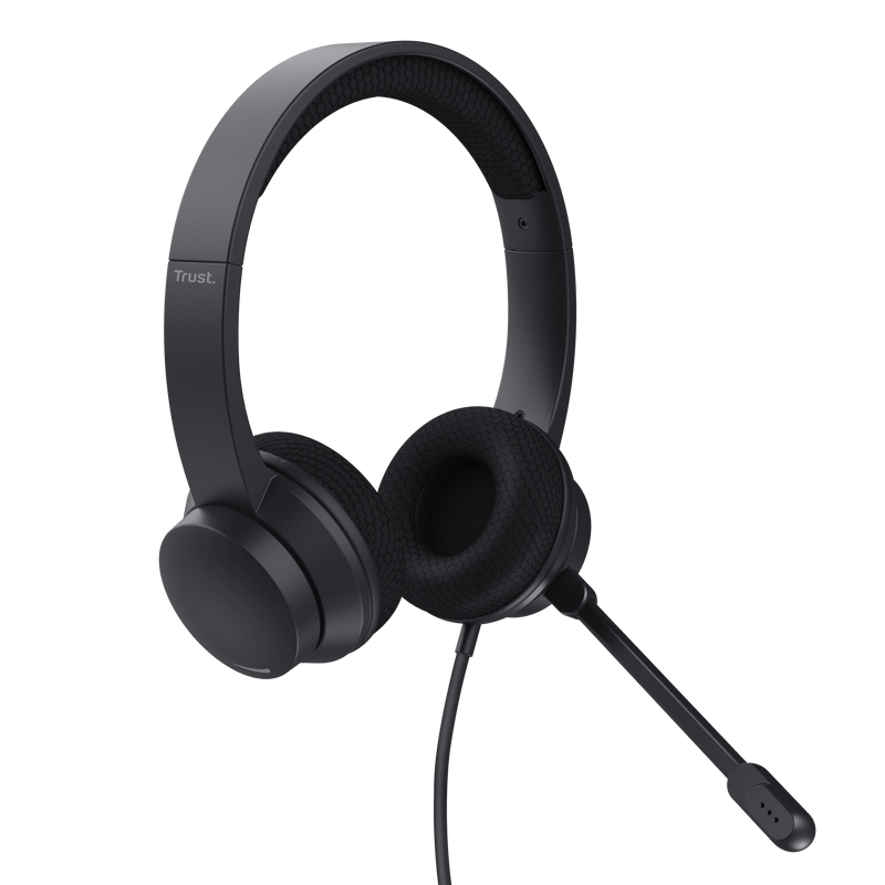 Căști Audio TRUST Ayda USB-ENC Noise Cancelling Negru TR-25089