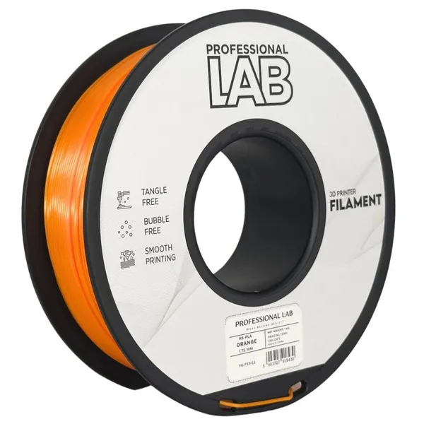 Filament 3D PROFESSIONAL LAB PLA 1.75mm Orange 1Kg