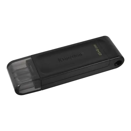 Memorie USB KINGSTON DataTraveler 70 64GB USB 3.2 Negru DT70/64GB - imagine 2