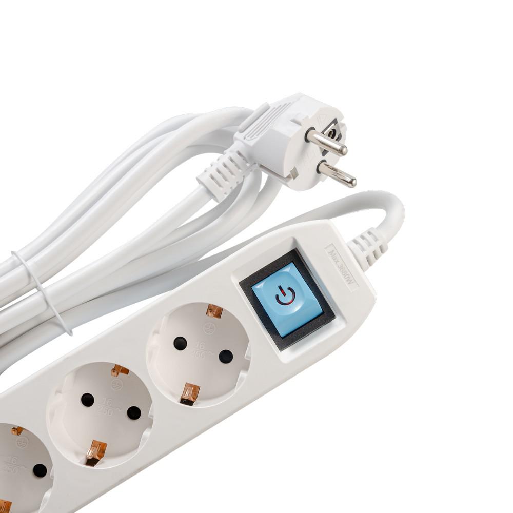 Prelungitor SPACER 3 Prize Schuko USB Type-C 3m Gri-Alb - imagine 2