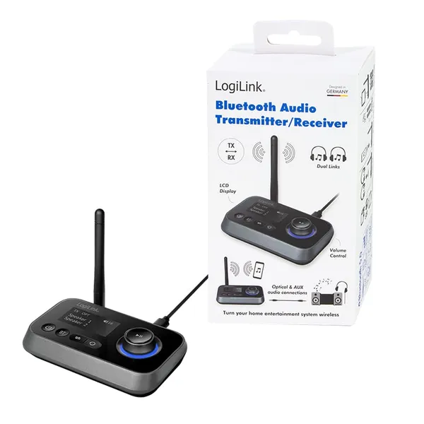 Receiver Transmitter Audio LOGILINK BT0062 Bluetooth 5.0 Negru - imagine 6