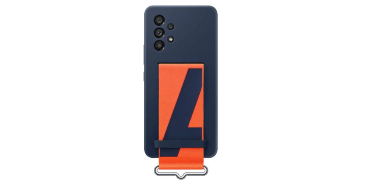 Husă SAMSUNG Galaxy A53 Silicon Navy cu Bretea EF-GA536TNEGWW