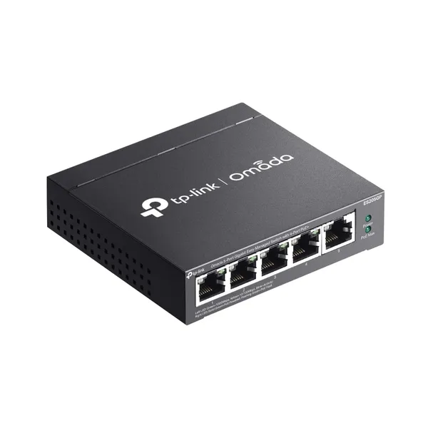 Switch TP-LINK Omada ES205GP Easy Managed 5 Porturi Gigabit 4 PoE+ 65W - imagine 4