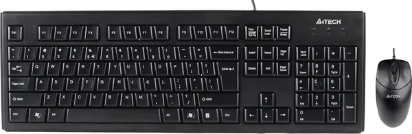 Kit Tastatură + Mouse A4TECH KRS-8372 Cu Fir Negru