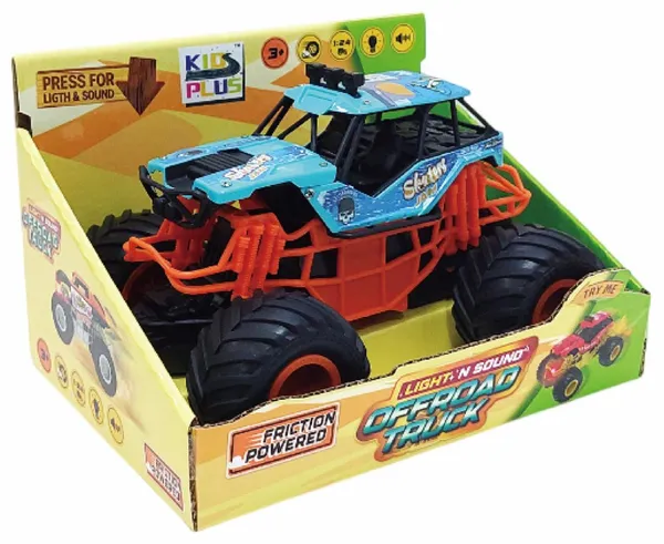 Mașinuță CEVODLE Scara 1/24 Albastru cu Lumini Sunete Fricțiune - imagine 2