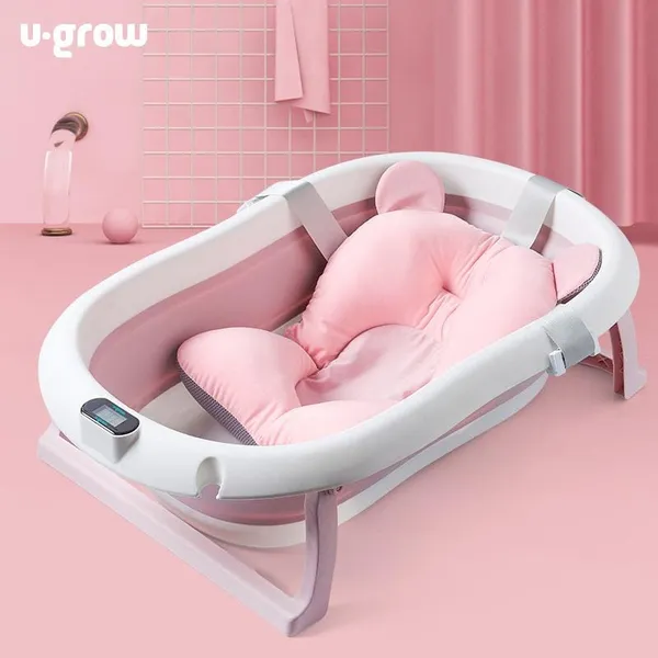 Cădiță Pliabilă U-GROW cu Termometru și Pernuță Roz - imagine 6