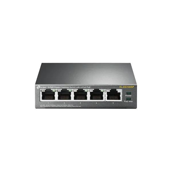 Switch PoE TP-LINK TL-SG1005P 5 Porturi Gigabit 4 PoE - imagine 6