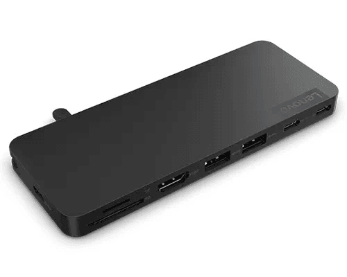 Docking Station LENOVO USB-C Slim Travel Dock Negru - imagine 7