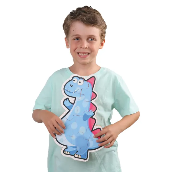 Puzzle Maxi PUEDO TOYS 10 Piese Albastru - imagine 4