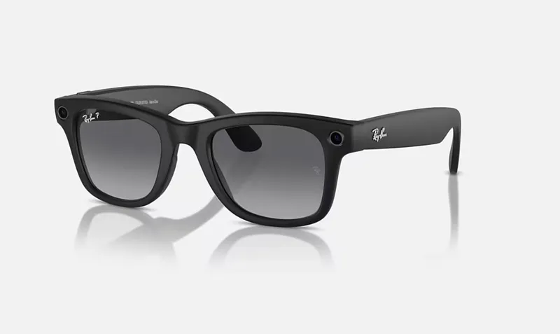 Ochelari Smart RAY-BAN Meta Wayfarer AI Negru Mat Polar Gradient Graphite - imagine 2