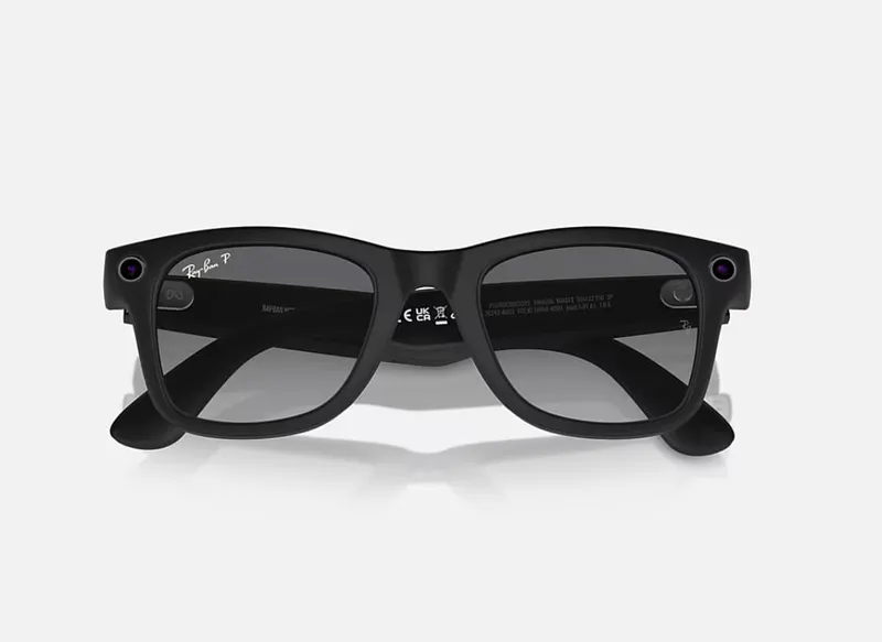 Ochelari Smart RAY-BAN Meta Wayfarer AI Negru Mat Polar Gradient Graphite - imagine 5