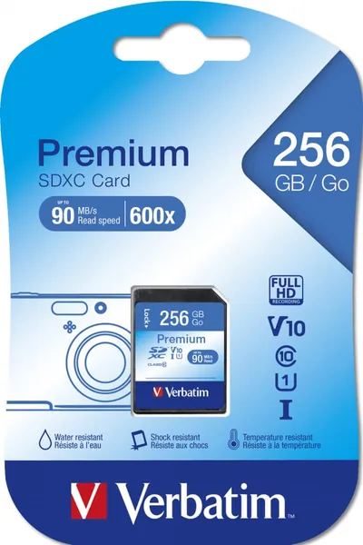 Card SD VERBATIM 44026 256GB Clasa 10 - imagine 2