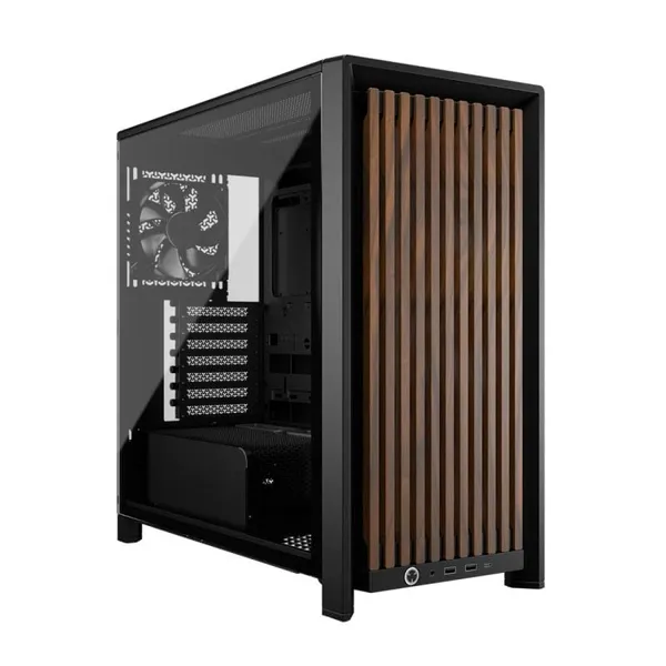 Carcasa CORSAIR FRAME 4000D WOOD RS RGB Mid Tower Negru