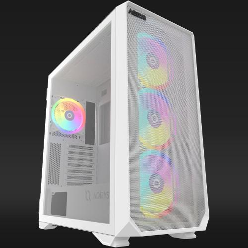 Carcasă PC AQIRYS ARCTURUS PRO Mid Tower Alb ARGB