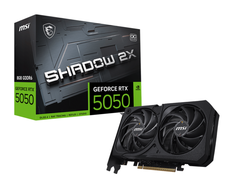 Placă Video MSI GeForce RTX 5050 8G Shadow 2X OC GDDR6