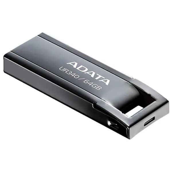 Memorie USB ADATA UR340 64GB USB 3.2 Negru Metalic - imagine 2