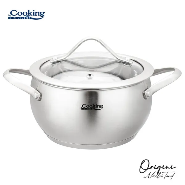 Cratiță HEINNER Nicolai Tand Origini Inox 1.8L 16x9cm cu Capac - imagine 2