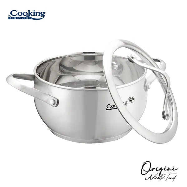 Cratiță HEINNER Nicolai Tand Origini Inox 1.8L 16x9cm cu Capac - imagine 3