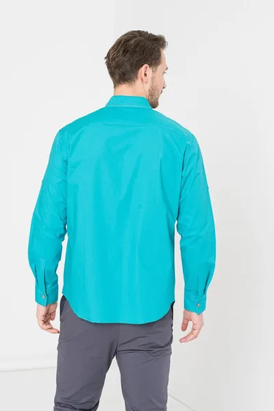 Cămașă Casual Bărbați Turquoise M - imagine 3