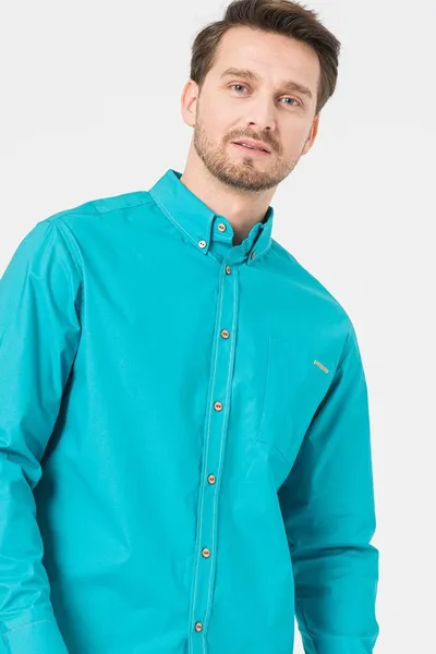 Cămașă Casual Bărbați Turquoise M - imagine 5