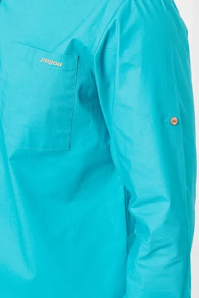 Cămașă Casual Bărbați Turquoise M - imagine 6
