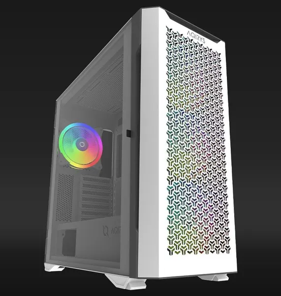 Carcasă PC AQIRYS AQUILLA Mid Tower ARGB Alb Tempered Glass