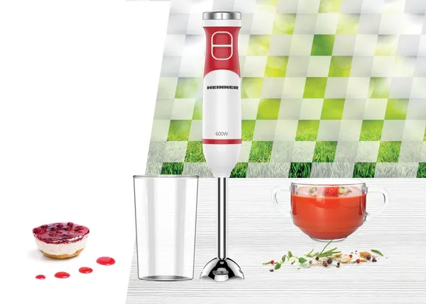 Blender de Mână HEINNER NEWFLEX-600 600W Alb-Roșu - imagine 4