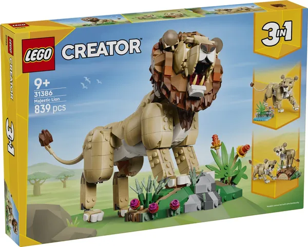 Set Construcție LEGO Animale Sălbatice Leu Maiestos LEGO31386 - imagine 3